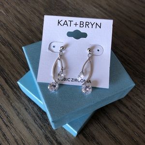 Silver Cubic Zirconia Earrings (NWT)